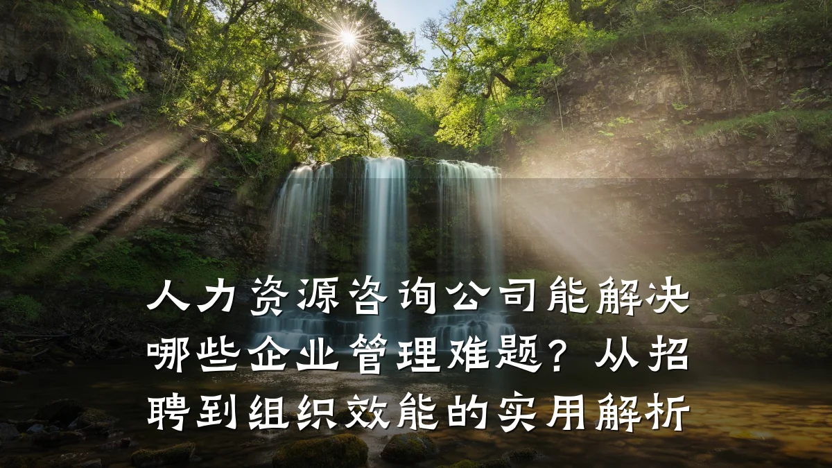 人力资源咨询公司能解决哪些企业管理难题?从招聘到组织效能的实用解析