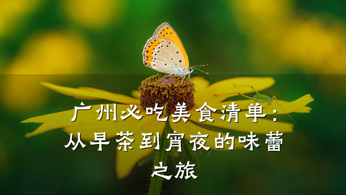 广州必吃美食清单：从早茶到宵夜的味蕾之旅