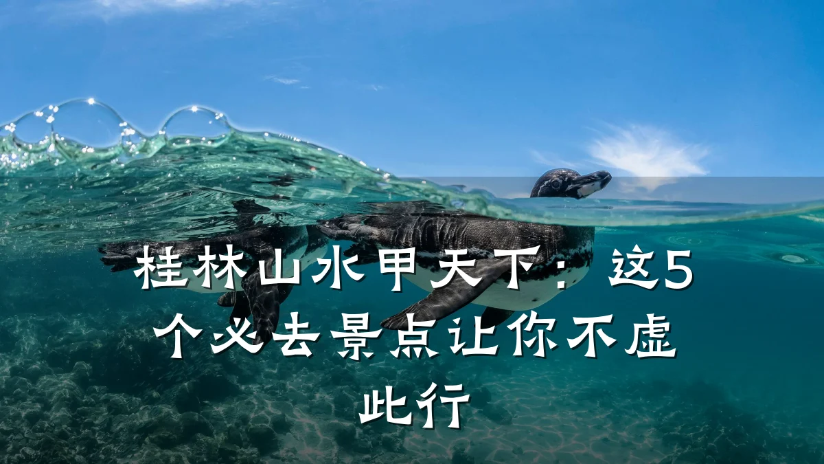 桂林山水甲天下:这5个必去景点让你不虚此行