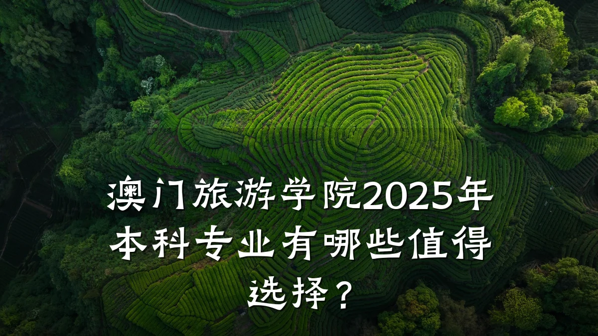 澳门旅游学院2025年本科专业有哪些值得选择?