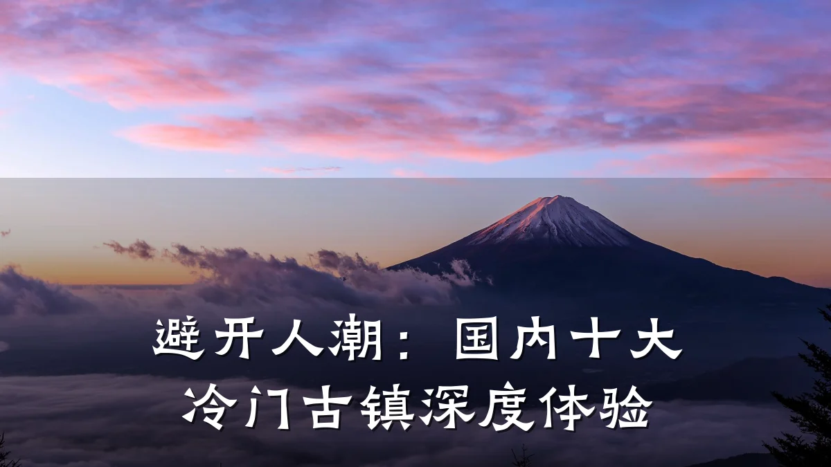 避开人潮:国内十大冷门古镇深度体验