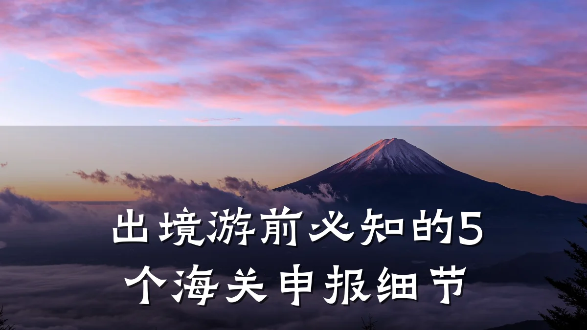 出境游前必知的5个海关申报细节