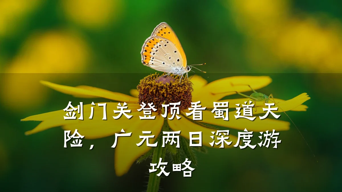 剑门关登顶看蜀道天险,广元两日深度游攻略