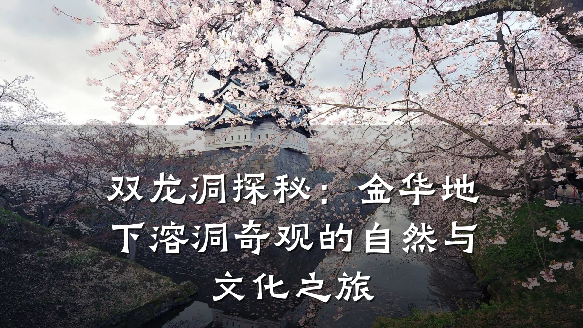 双龙洞探秘:金华地下溶洞奇观的自然与文化之旅