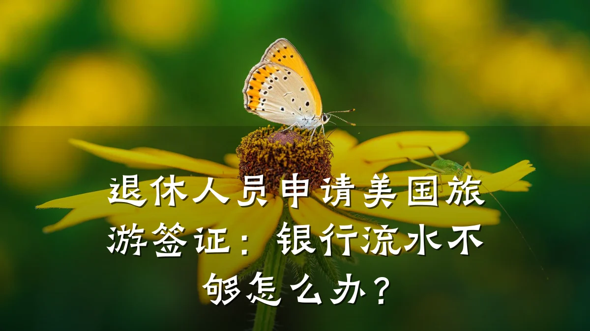 退休人员申请美国旅游签证：银行流水不够怎么办？