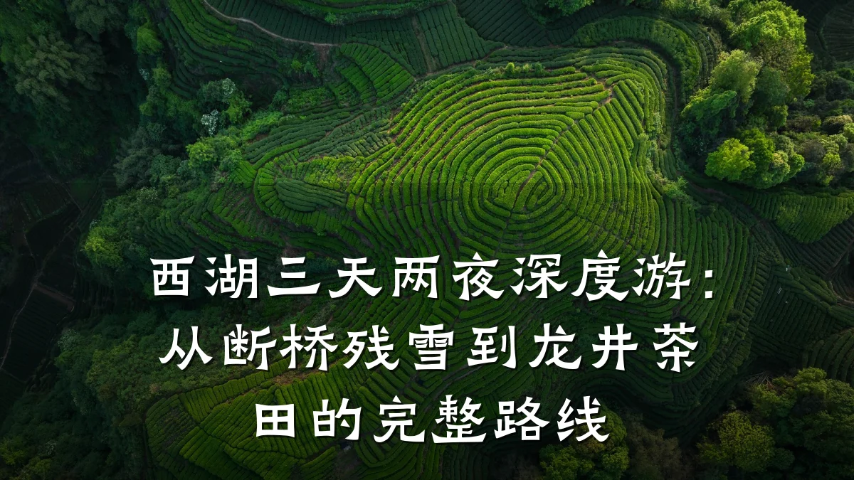 西湖三天两夜深度游:从断桥残雪到龙井茶田的完整路线