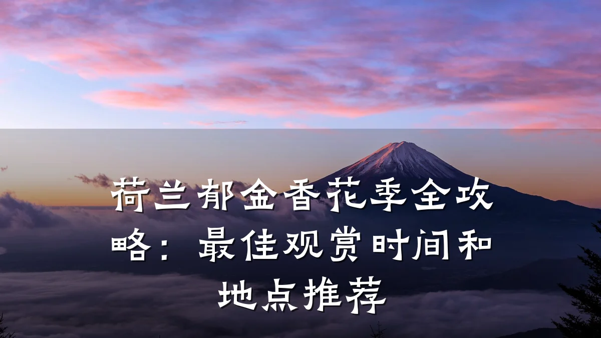荷兰郁金香花季全攻略:最佳观赏时间和地点推荐
