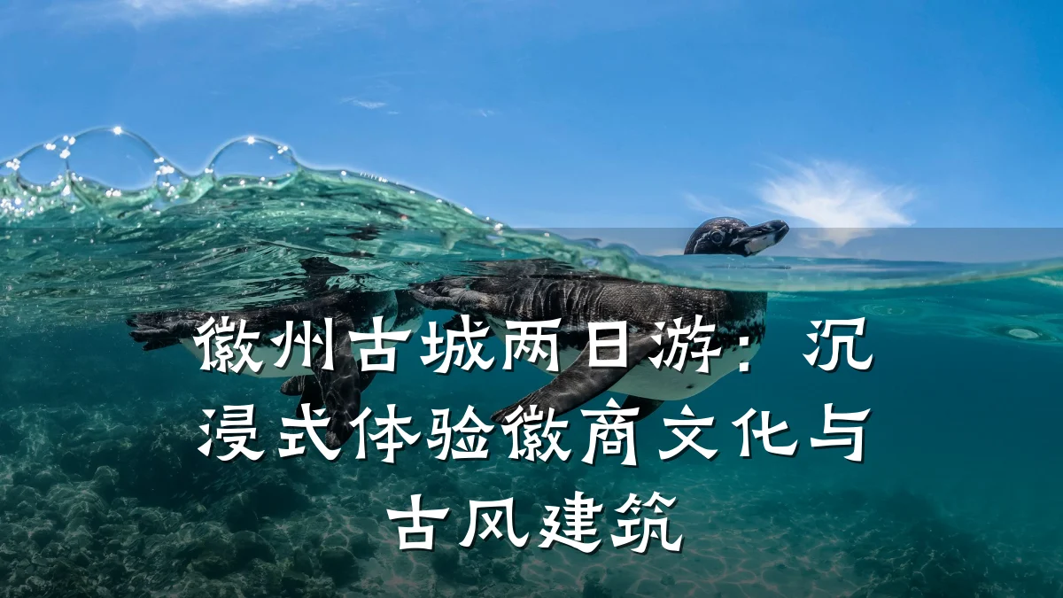 徽州古城两日游:沉浸式体验徽商文化与古风建筑