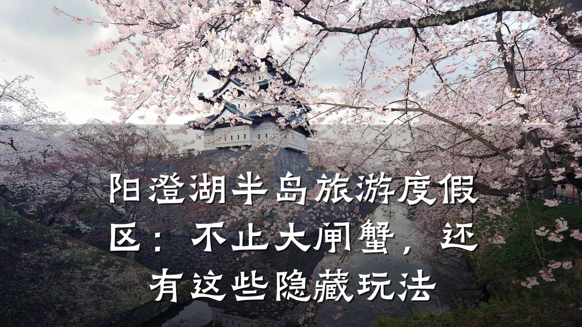 阳澄湖半岛旅游度假区:不止大闸蟹,还有这些隐藏玩法