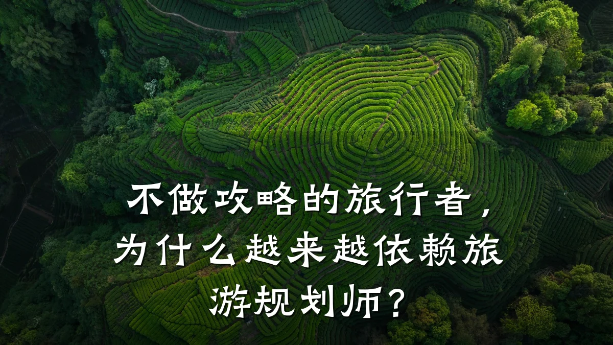 不做攻略的旅行者,为什么越来越依赖旅游规划师?