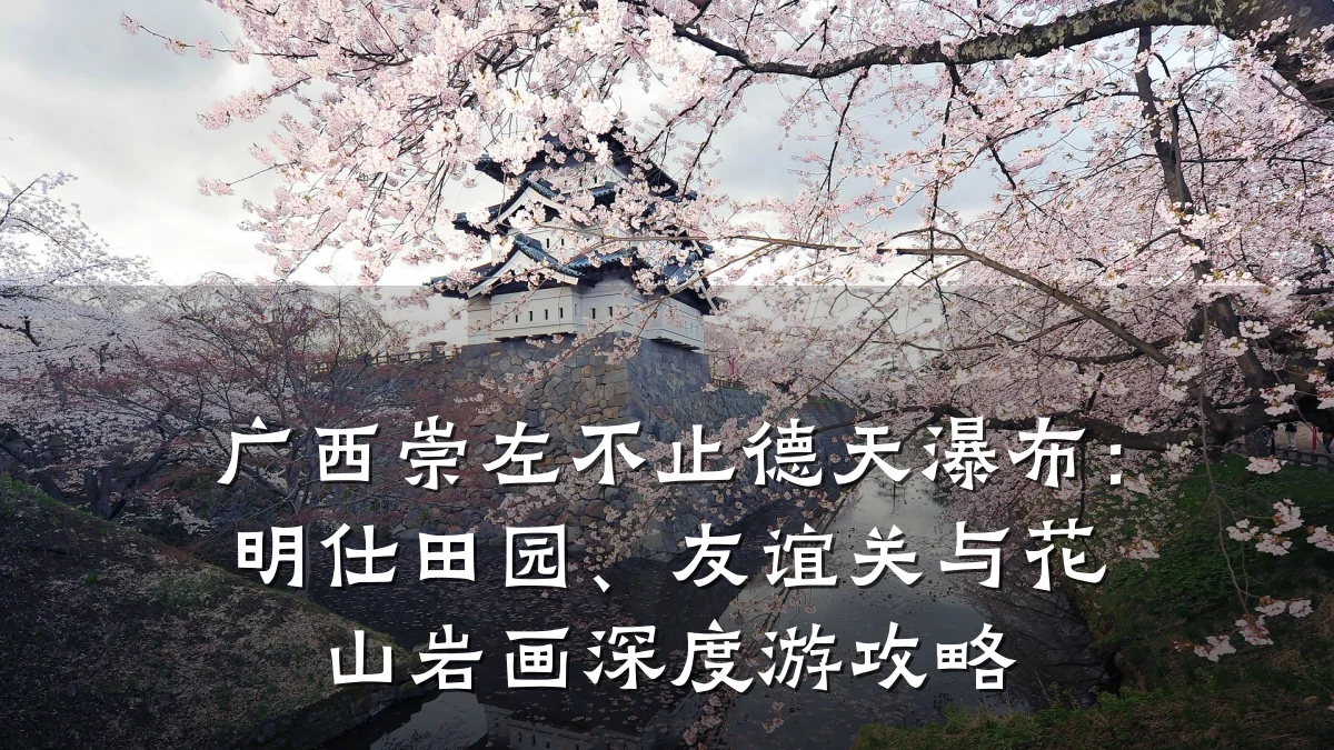 广西崇左不止德天瀑布：明仕田园、友谊关与花山岩画深度游攻略