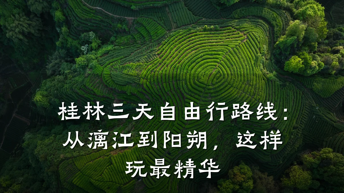 桂林三天自由行路线:从漓江到阳朔,这样玩最精华