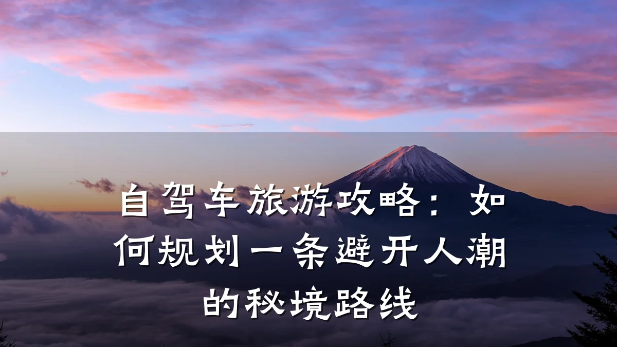 自驾车旅游攻略:如何规划一条避开人潮的秘境路线