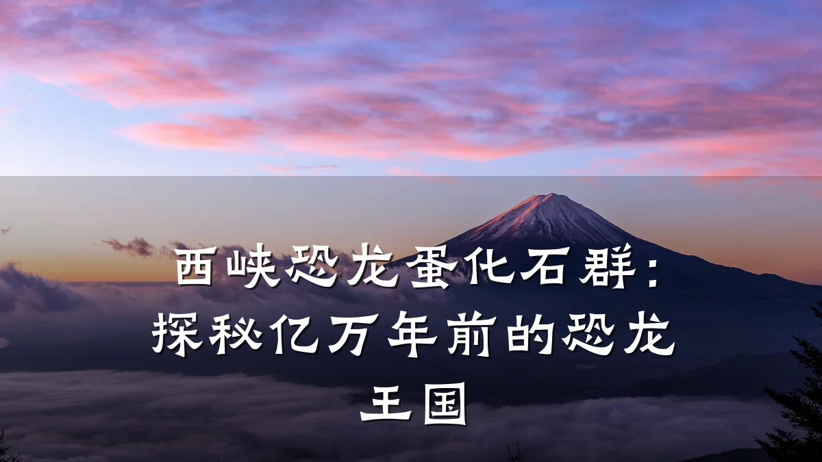 西峡恐龙蛋化石群:探秘亿万年前的恐龙王国