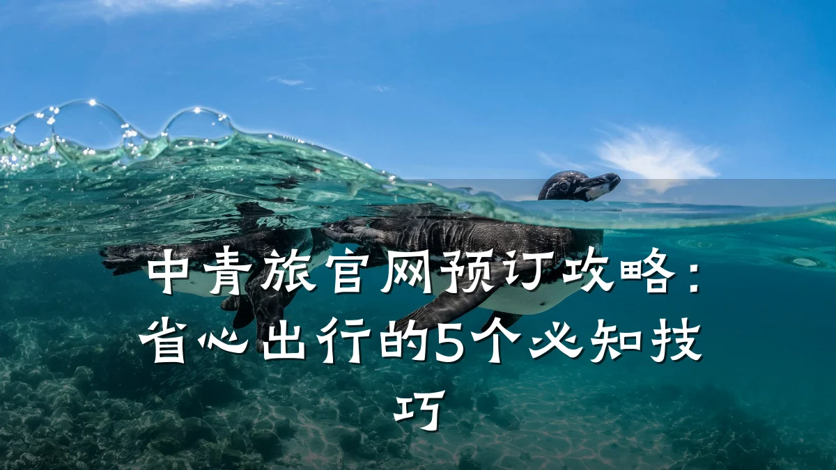 中青旅官网预订攻略:省心出行的5个必知技巧