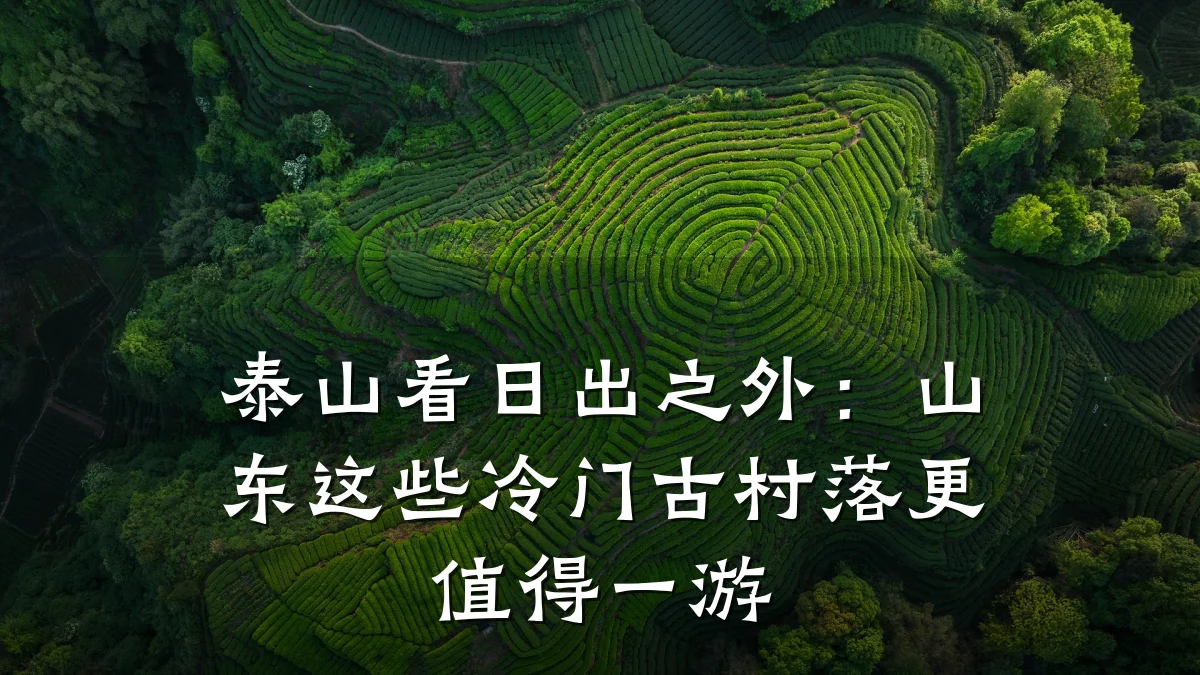 泰山看日出之外:山东这些冷门古村落更值得一游