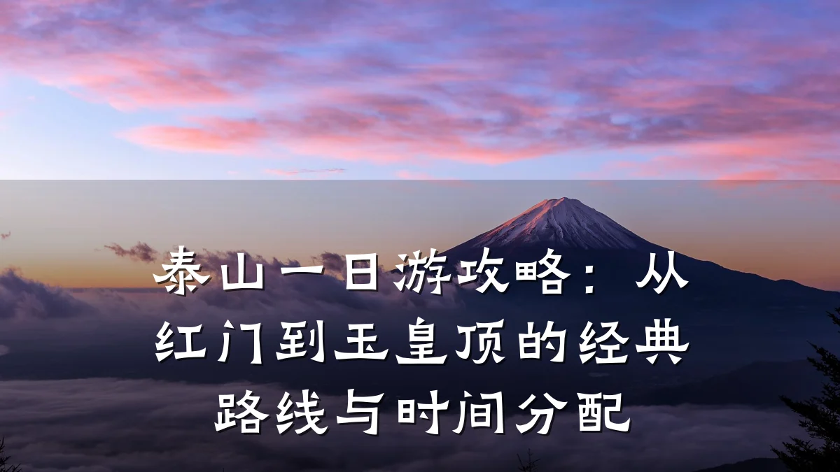 泰山一日游攻略：从红门到玉皇顶的经典路线与时间分配