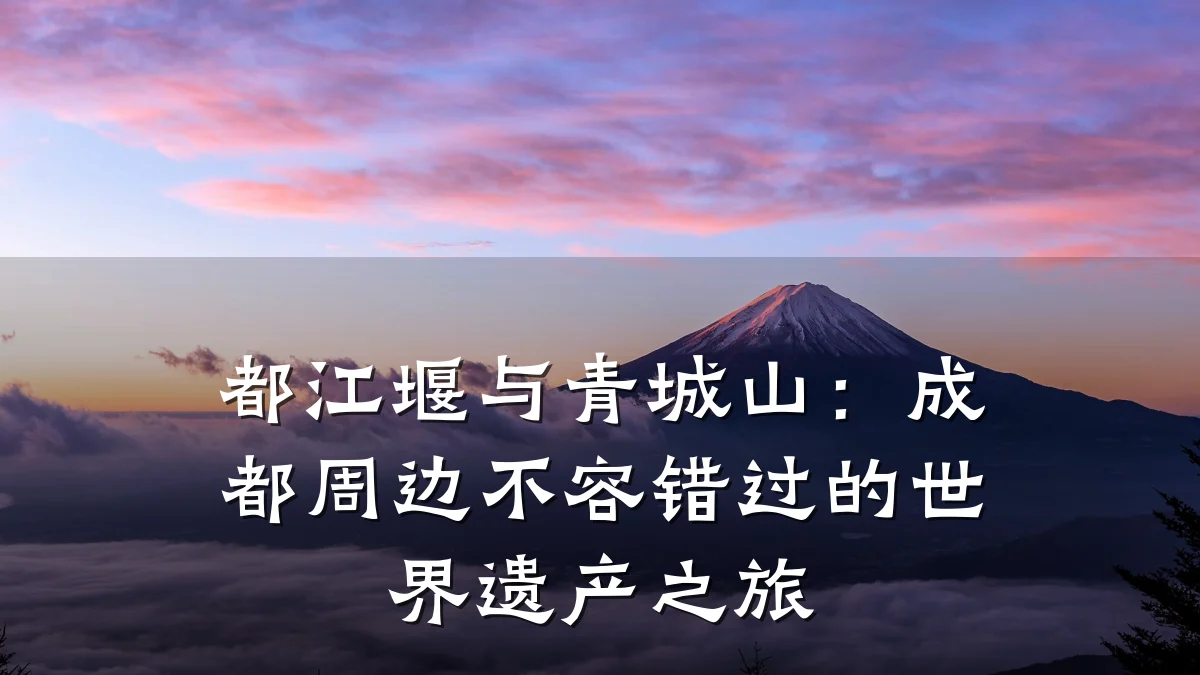 都江堰与青城山:成都周边不容错过的世界遗产之旅
