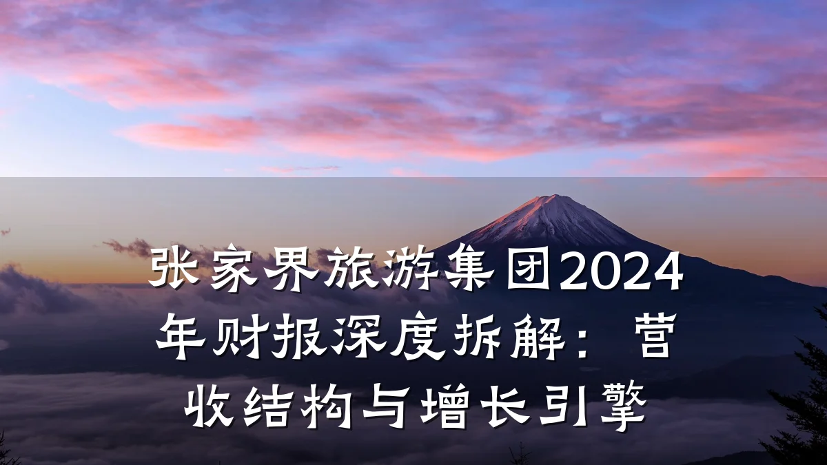张家界旅游集团2024年财报深度拆解:营收结构与增长引擎