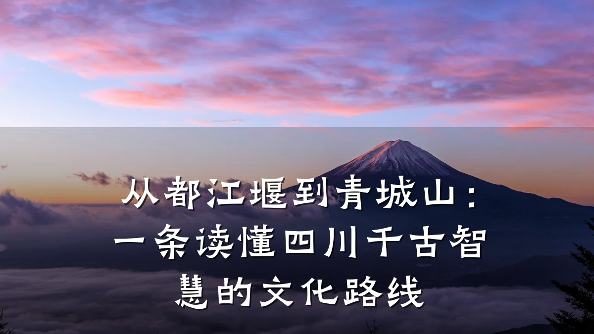 从都江堰到青城山:一条读懂四川千古智慧的文化路线