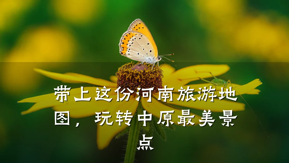 带上这份河南旅游地图,玩转中原最美景点