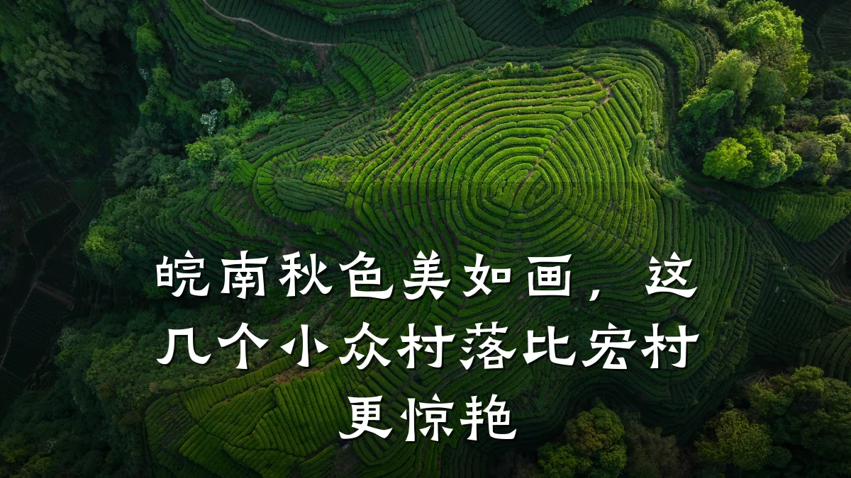 皖南秋色美如画,这几个小众村落比宏村更惊艳