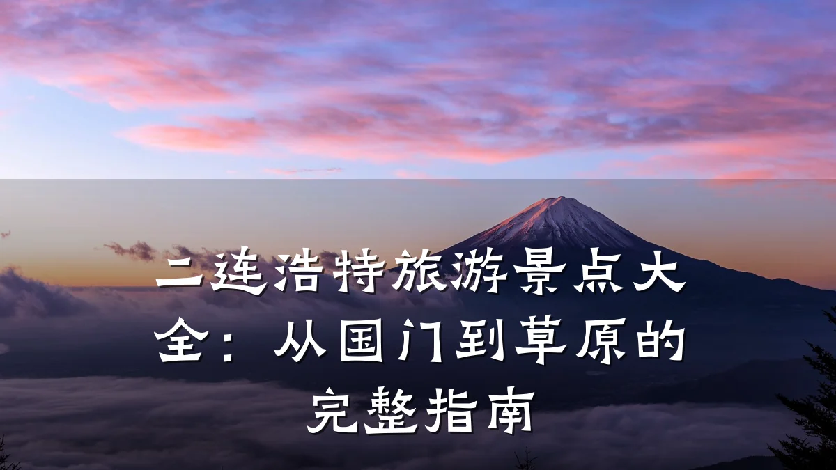 二连浩特旅游景点大全:从国门到草原的完整指南