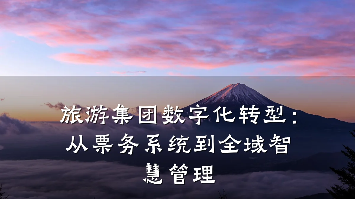 旅游集团数字化转型:从票务系统到全域智慧管理