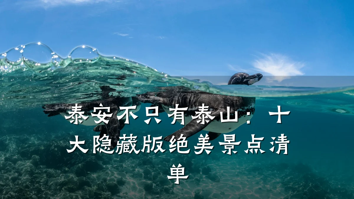 泰安不只有泰山:十大隐藏版绝美景点清单