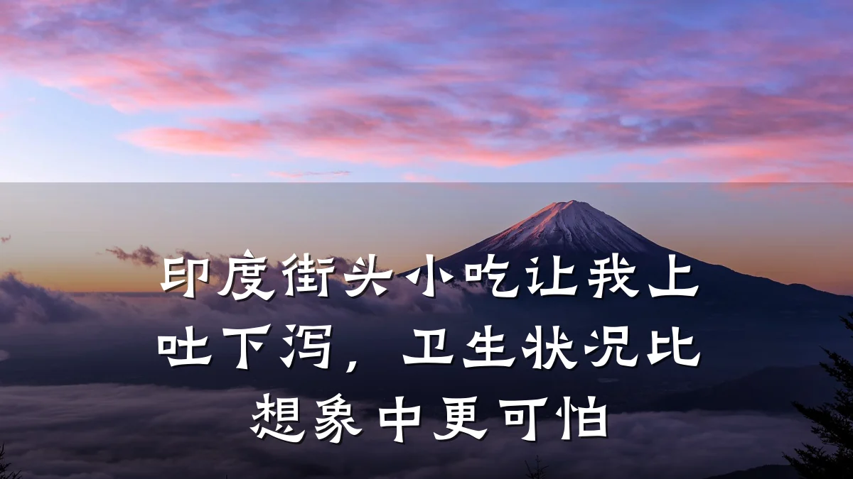 印度街头小吃让我上吐下泻,卫生状况比想象中更可怕