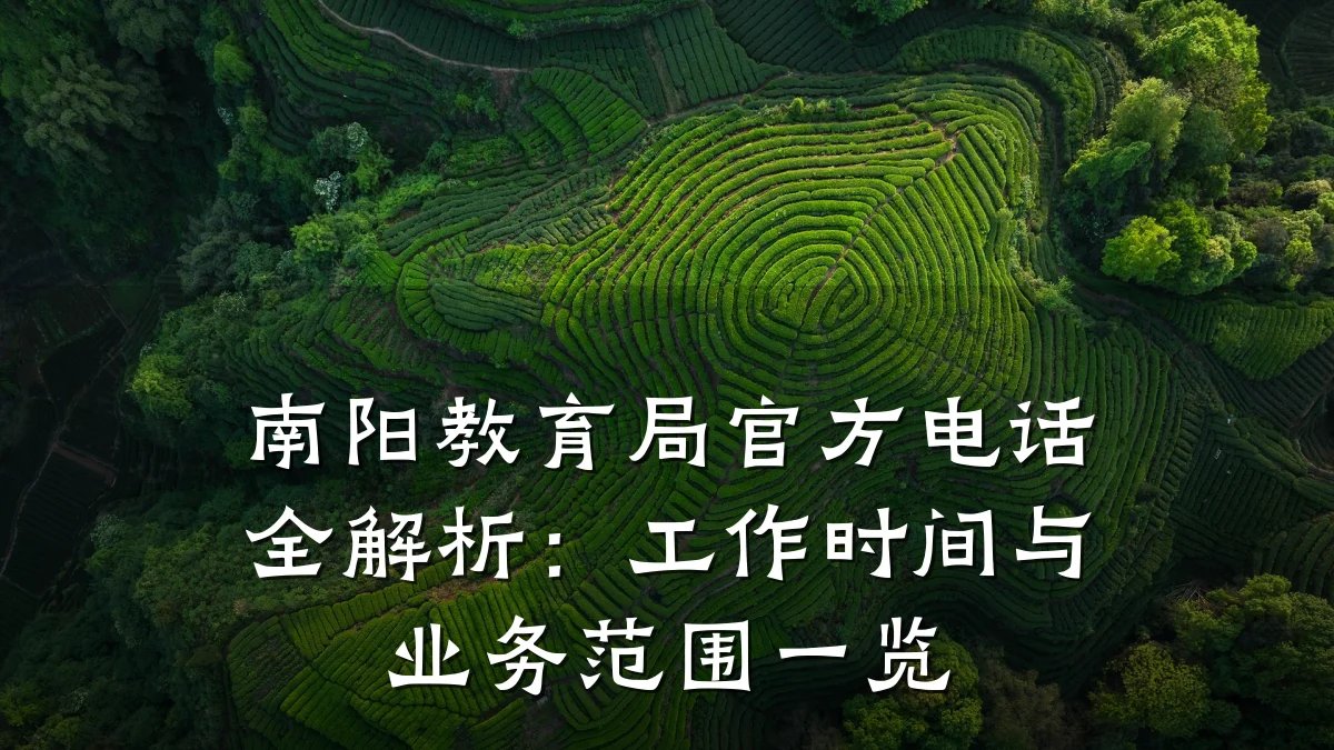 南阳教育局官方电话全解析：工作时间与业务范围一览